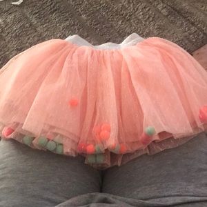Girls tutu with pompoms